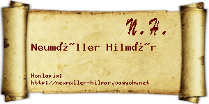 Neumüller Hilmár névjegykártya